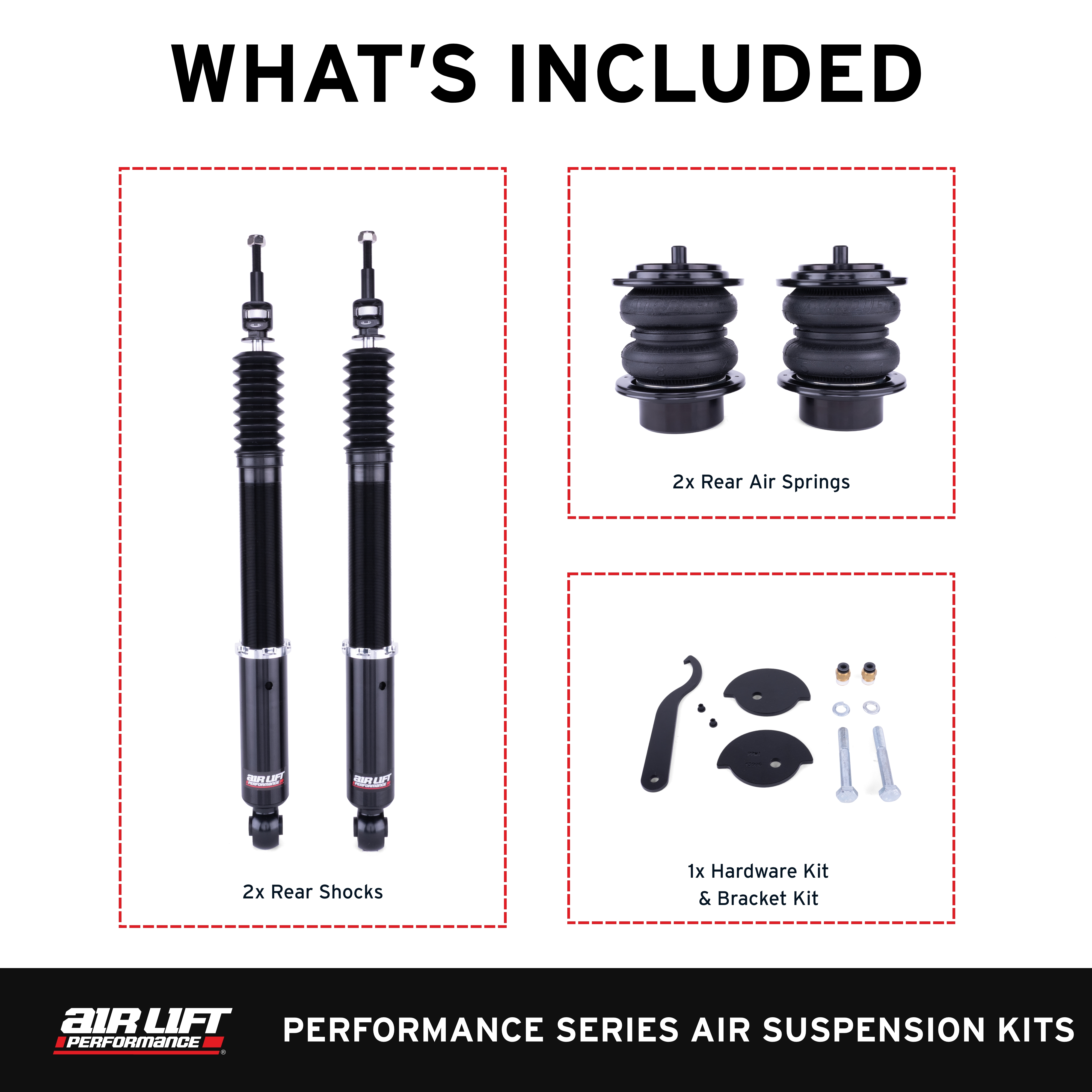 Air Lift Performance 76505 Air Lift Performance Rear Air Spring Suspension Kit